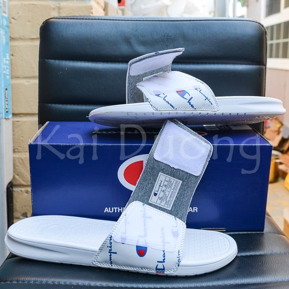 Champion Unisex Slide WHITE - Picture 4 of 8